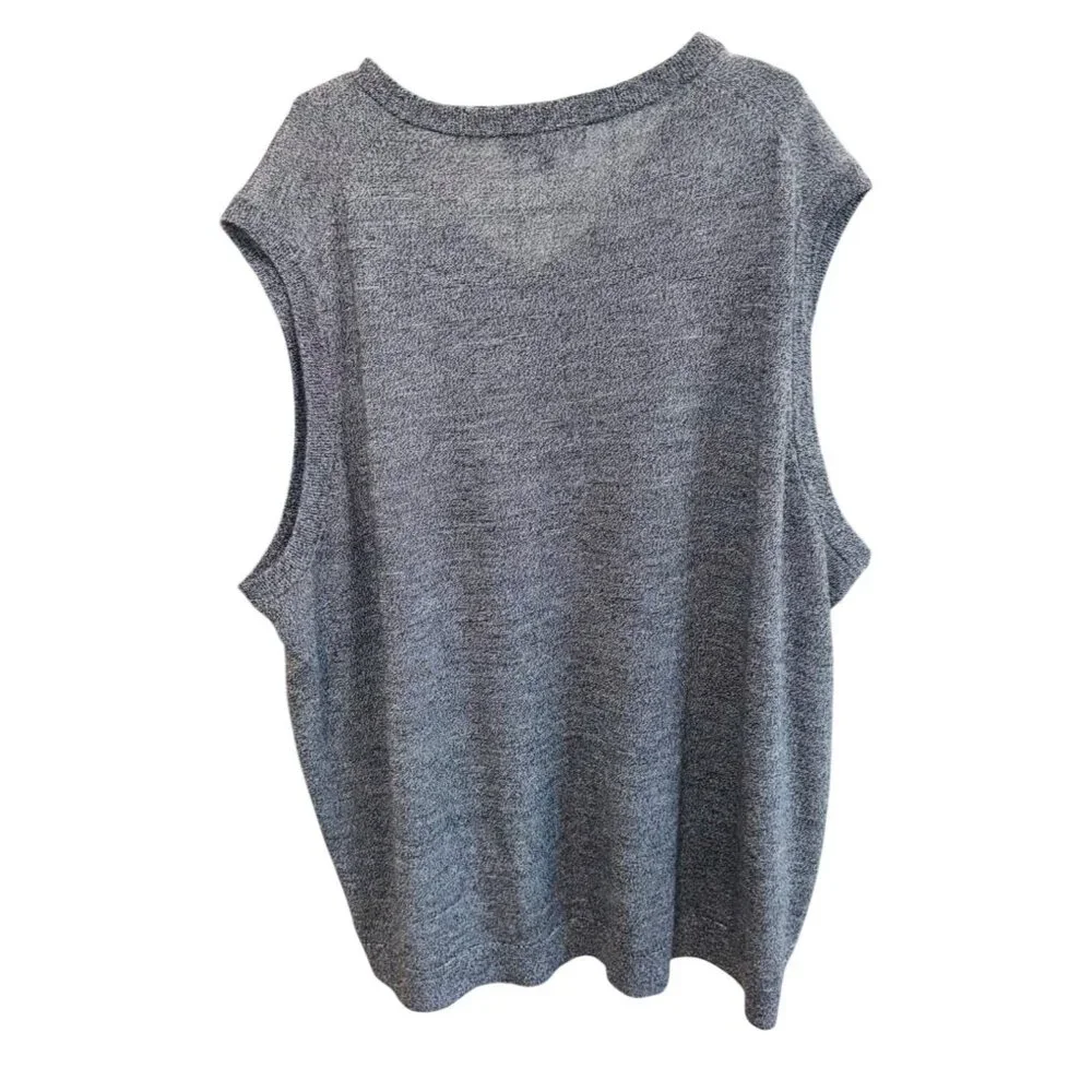 Hart Schaffner Marx Extra Fine Merino Wool Sleeveless Sweater Vest 3XT Gray